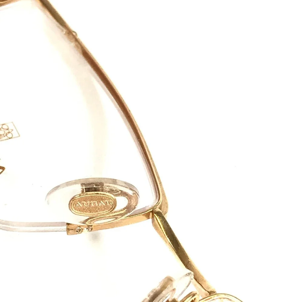 Augar Eyeglasses Frames FP163 CHAMPAGNE Gold Black Gray 22KT GP Plated 52-18-130